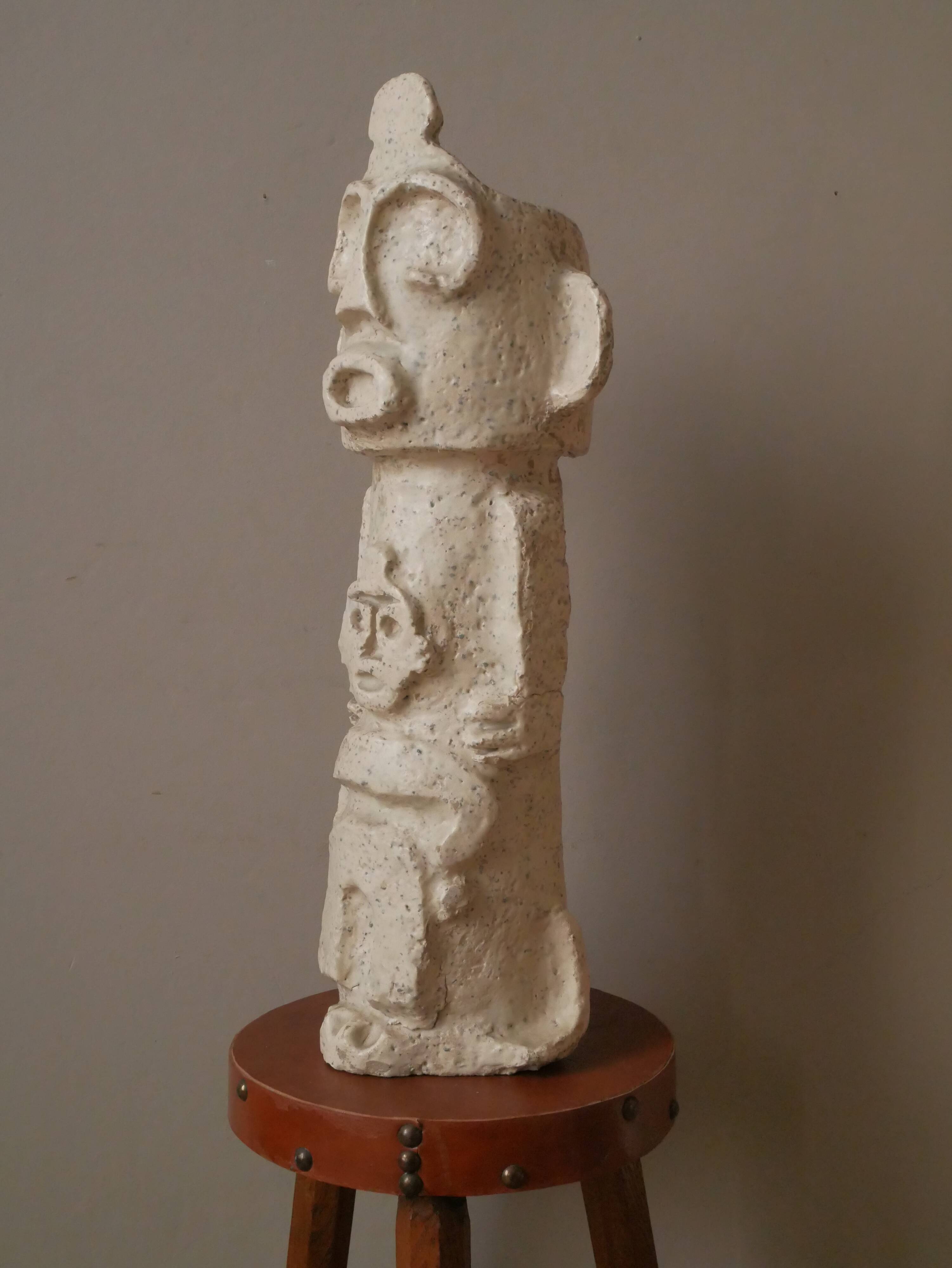 Totem sculpture African art ethnic tribal handmade object