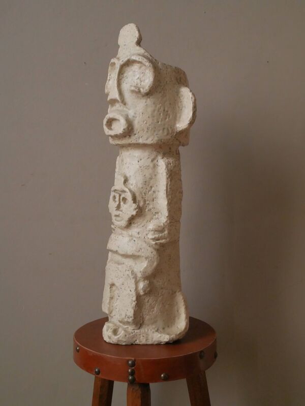 Totem sculpture art africain ethnique tribal objet fait main