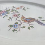 Vintage oval bird bird adorned Opalor dish