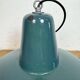 Large Industrial Petrol Enamel Factory Pendant Lamp, 1960s
