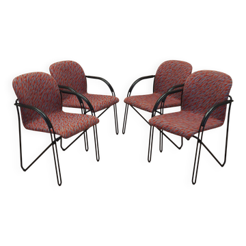 Set of four chairs, Italian design, 1980s, production: Italy