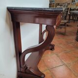 Old mahogany dining style console with a drawer