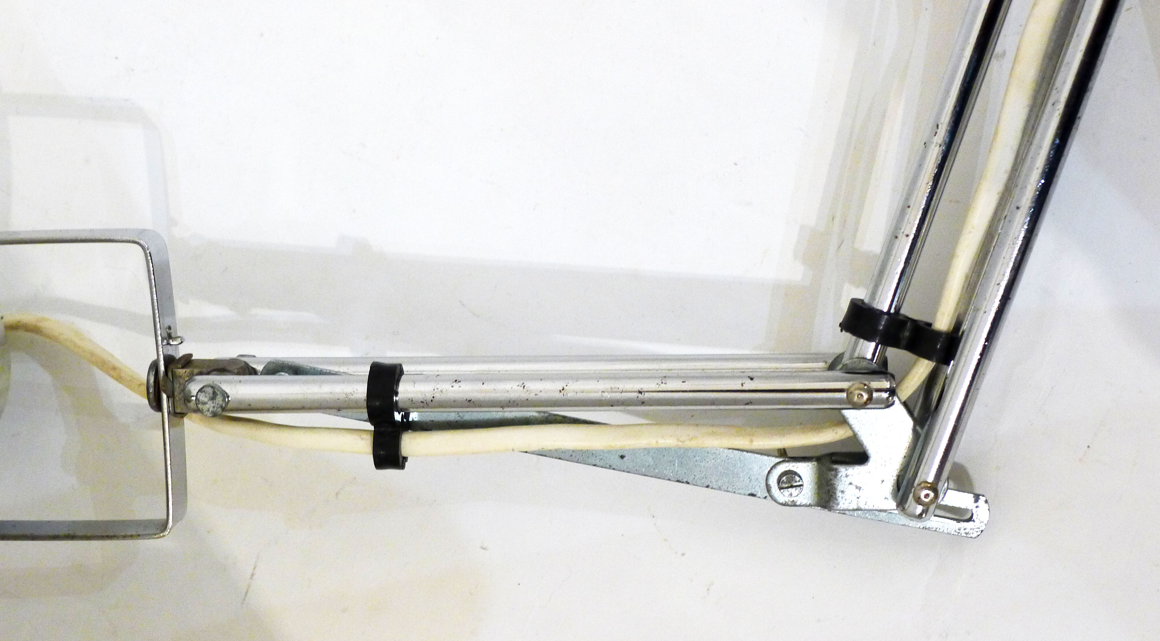 Chrome articulated office lamp