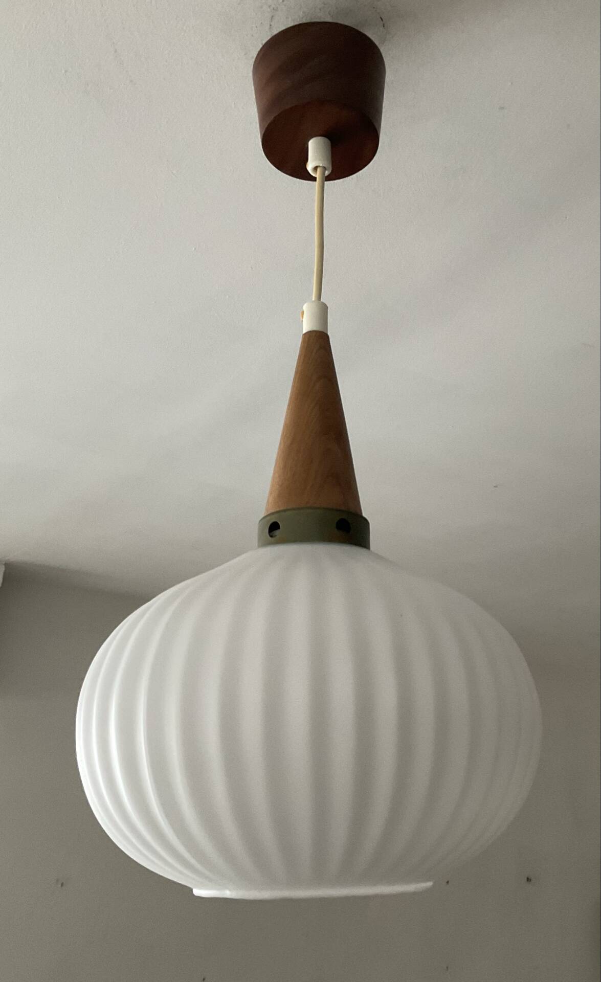 Scandinavian suspension light by Louis Kalff from the 60s-70s.