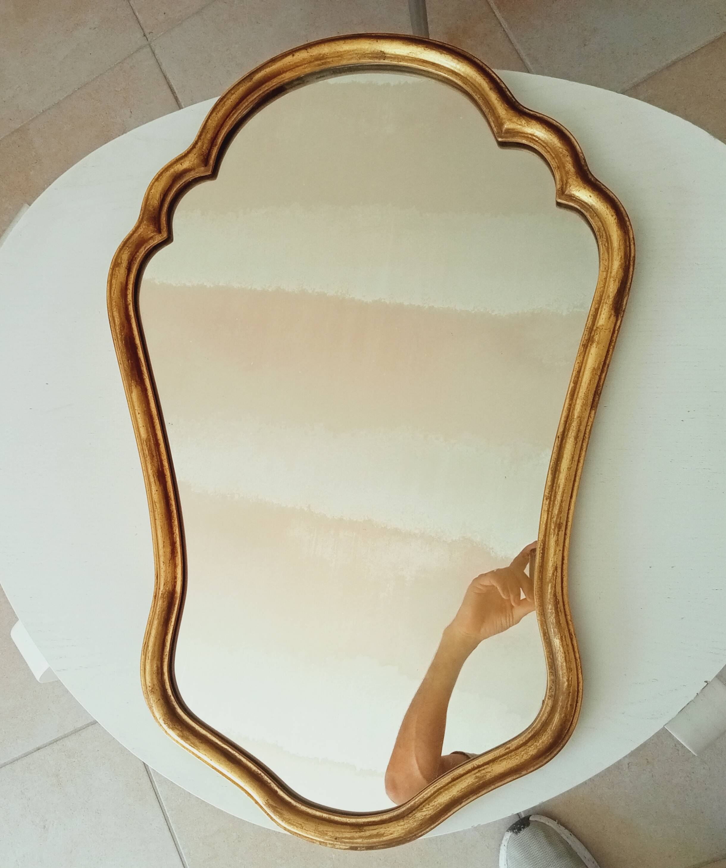 Golden baroque mirror 60s 66*44cm