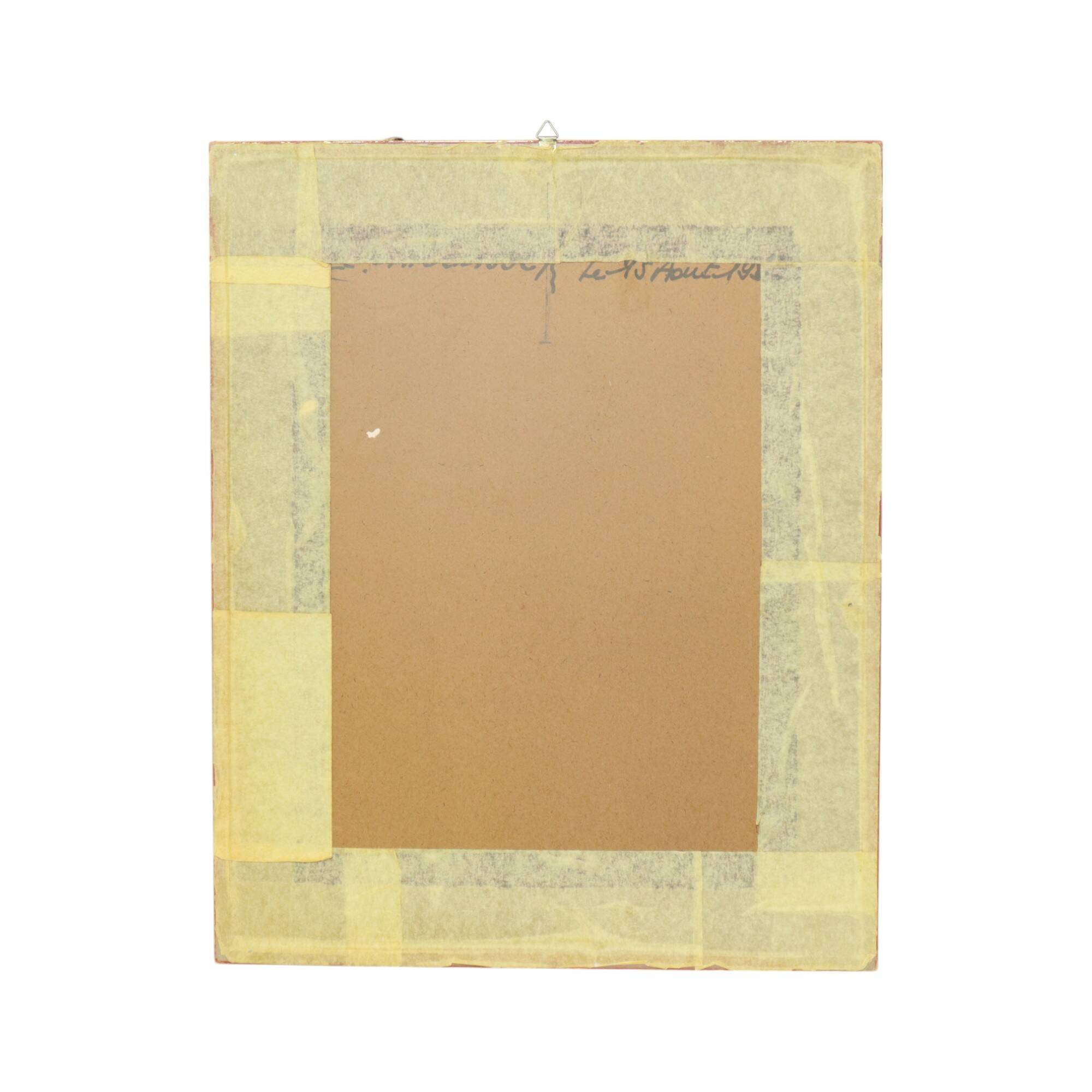 Charming Painting Watercolor Carlier 1989 Honfleur France