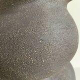 Raw black stoneware vase