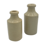 Set of 2 small stoneware bottles for mercury Bourdon Frères