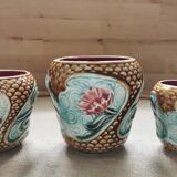 Vases plants in ancient dabbling