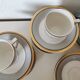 LIMOGES Gaston Sailly coffee service, white, gray and gold
