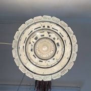 Mid-century design Doria Leuchten glass chandelier, 1970s