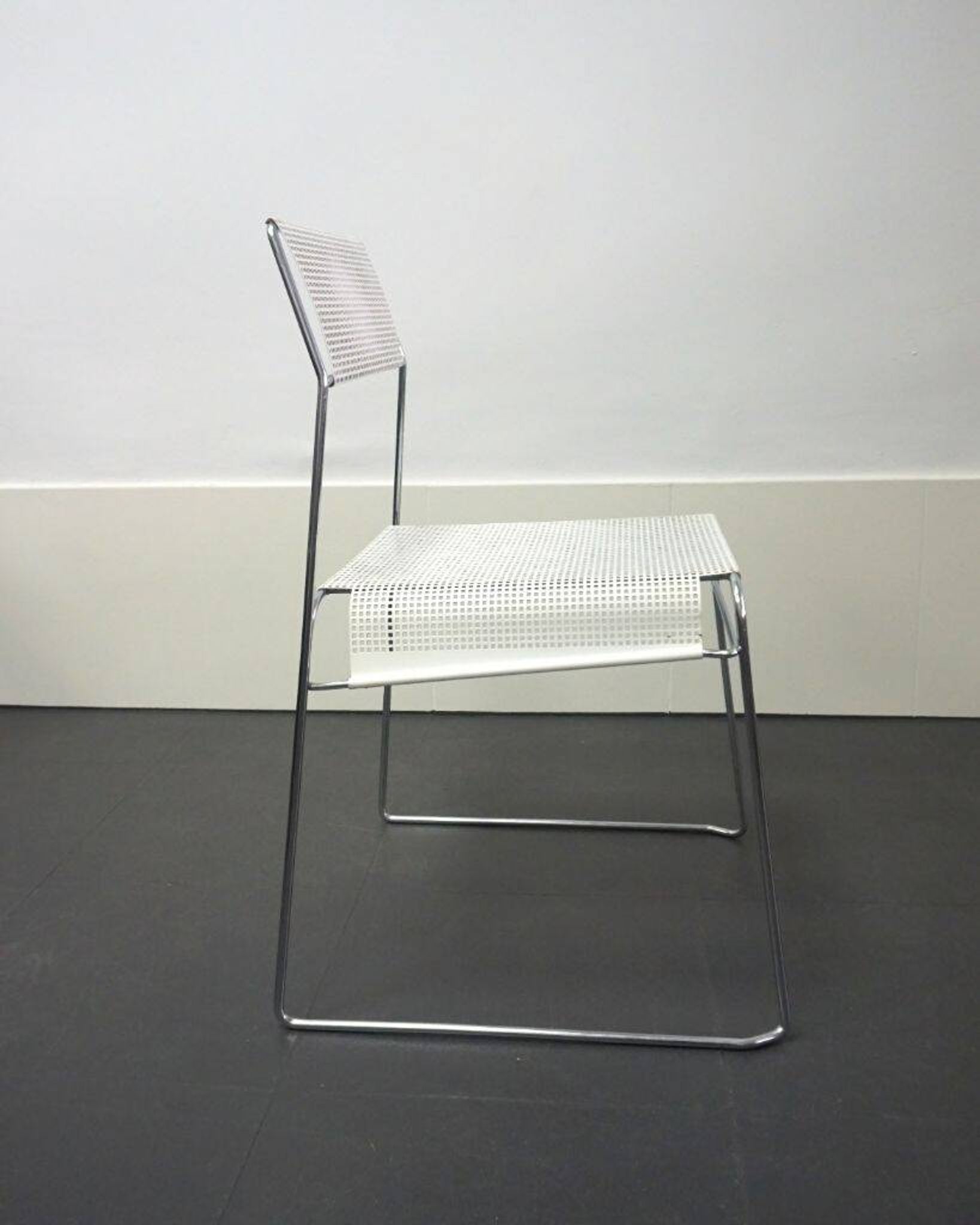 Set of 4 metal chairs, 1970s
