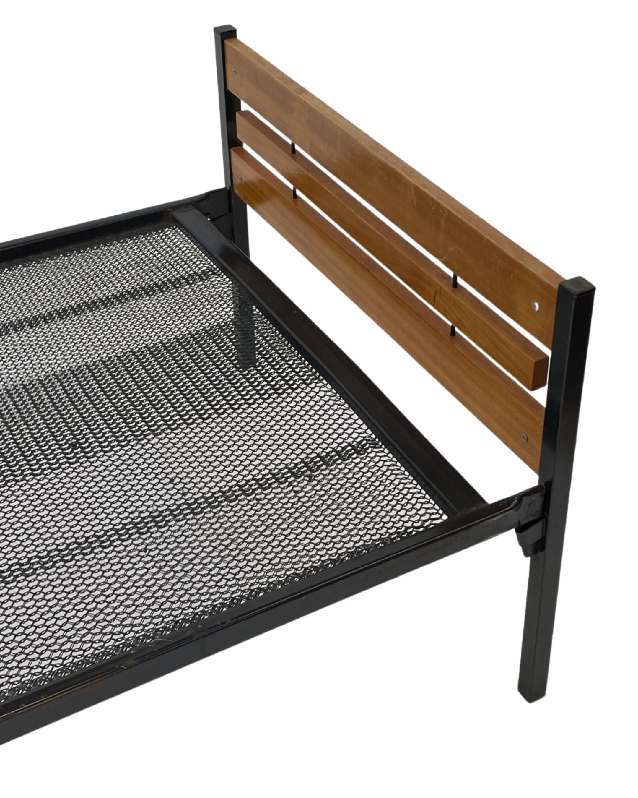 Vintage scandinavian bed daybed by Dico Holland 1960s teak metal