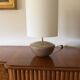 Mid-century modern green ceramic lamp base, Alain di Bin France 1960s