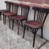 Baumann bistro chairs, 1950s. (Set of 4)