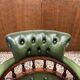 Chaise de bureau Chesterfield verte anglaise classique