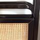 4 folding chairs cannage and black metal Cidue