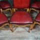Series of 6 louis XV chairs neo-rustic in blond oak