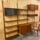 Vintage scandinavian teak wall unit by Poul Cadovius for Royal System 1960s