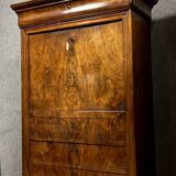 Louis Philippe period secretary with double ogee in walnut circa 1830