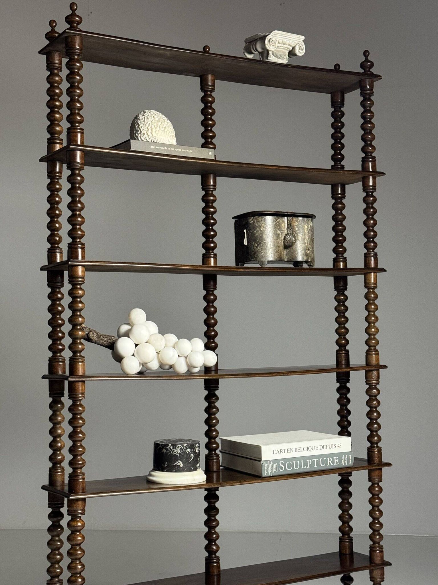 Bobbin bookcase / French antique bookshelf