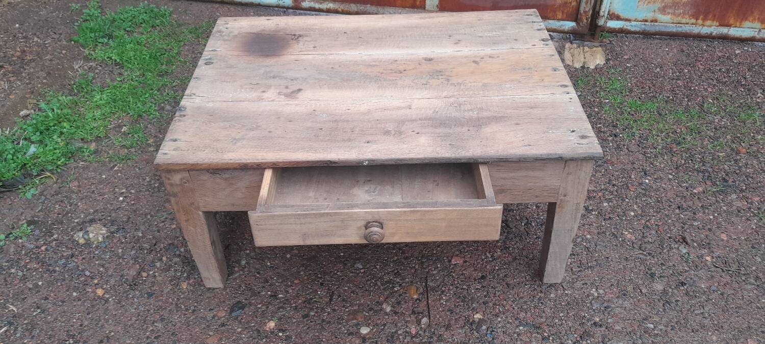Table basse chêne ancienne