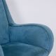 Blue velvet armchair, beech base. 1950s.