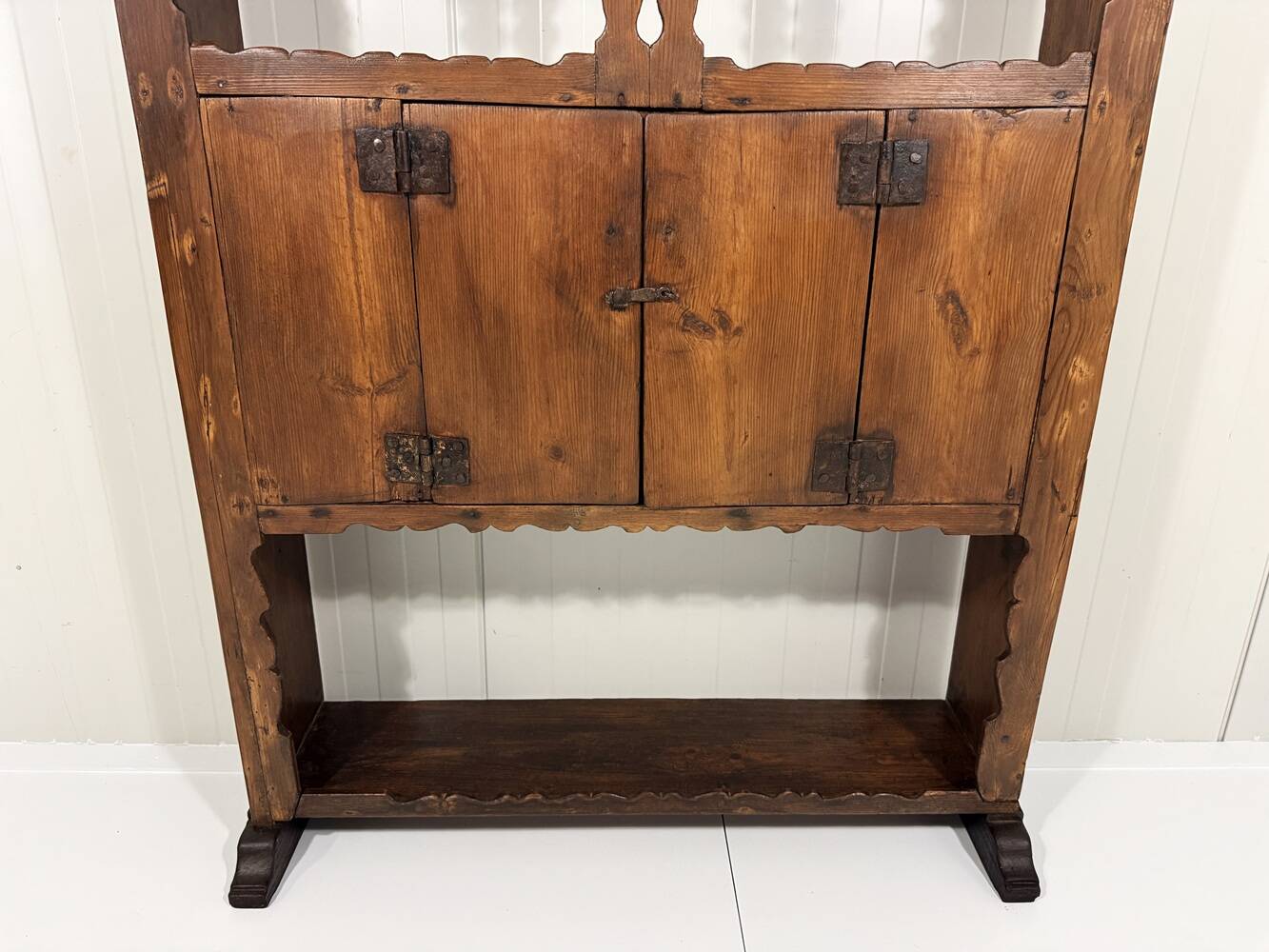 Antique rustic wall unit plate cabinet 1900