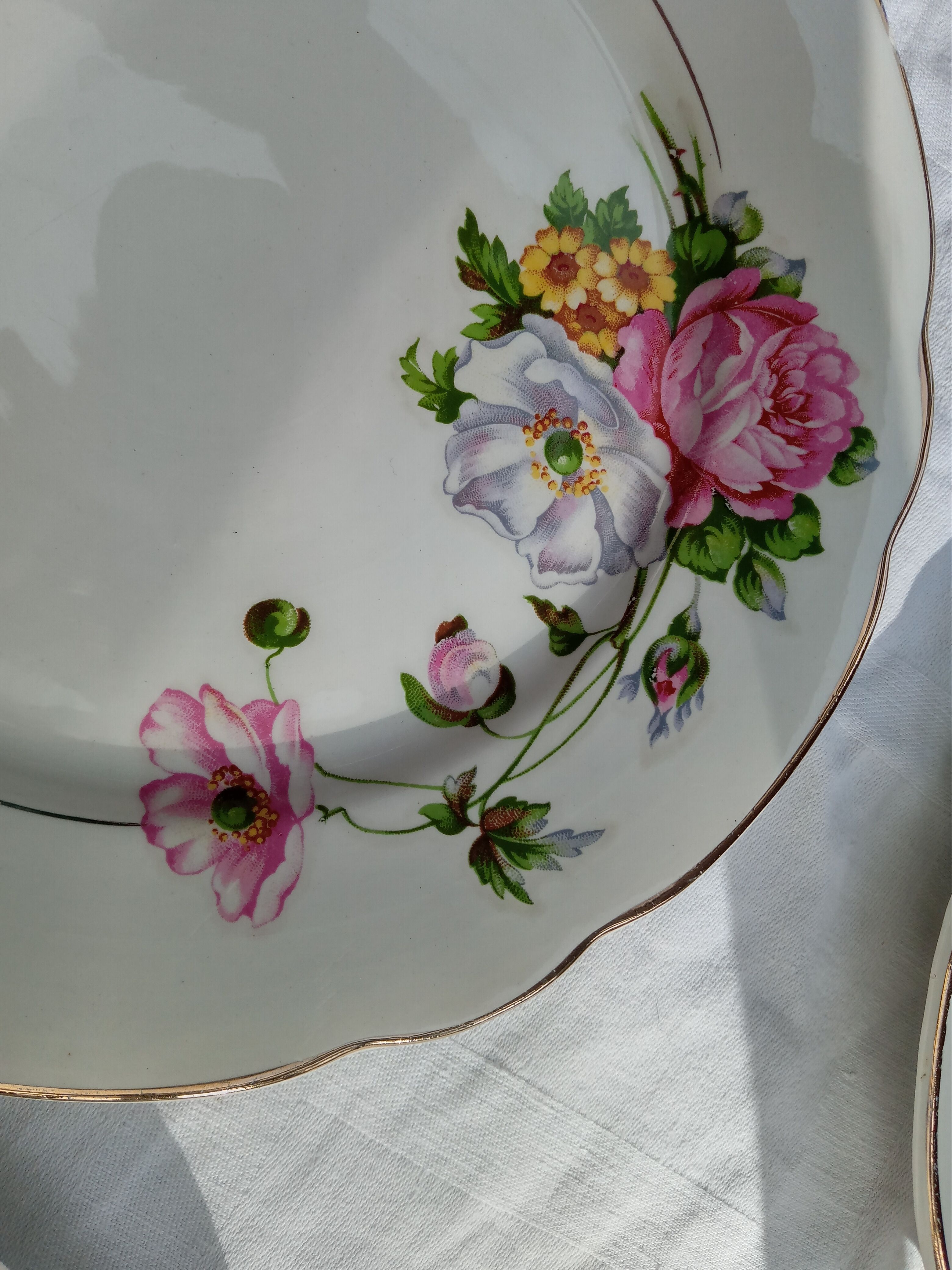 Set of 6 flat plates Digoin