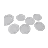 1 plat à tarte et 6 assiettes Duralex en verre transparent