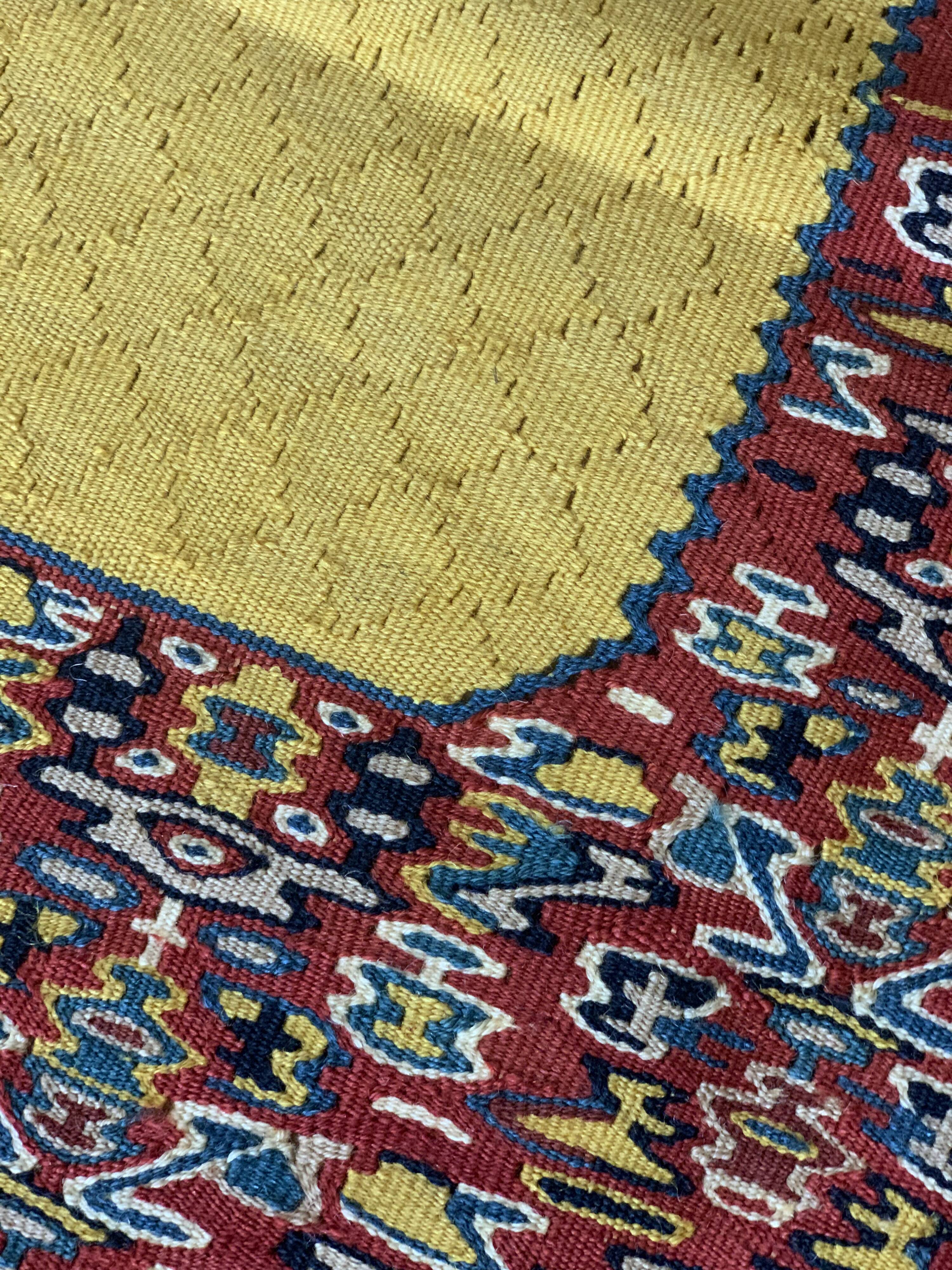 Pair Of New Persian Kilims Handwoven Kurdish Senneh Area Rugs- 115x166cm