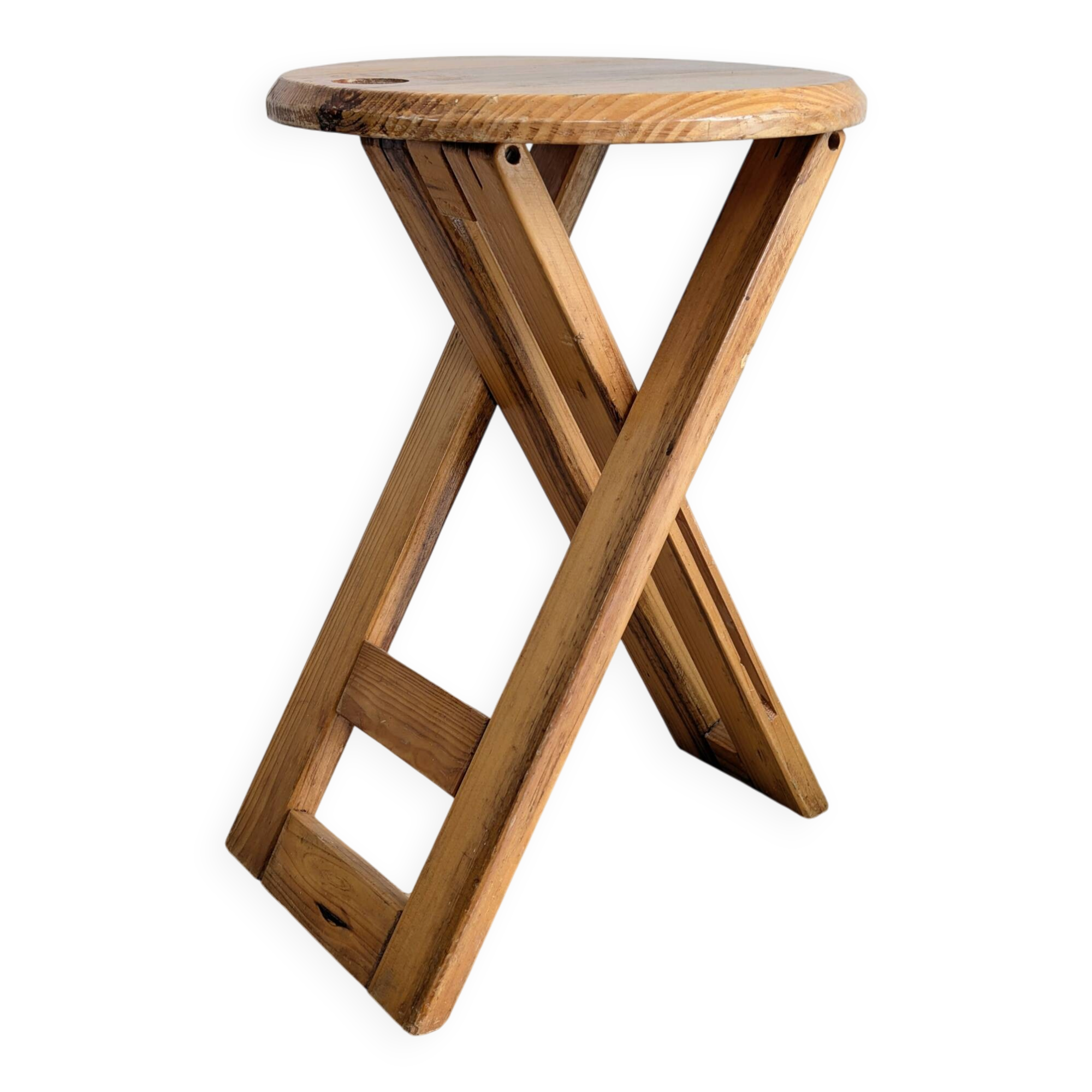 Folding stool TS attributed to Roger Tallon – French design from the 1970s.