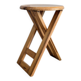 Tabouret pliant TS attribué à Roger Tallon – design français années 70