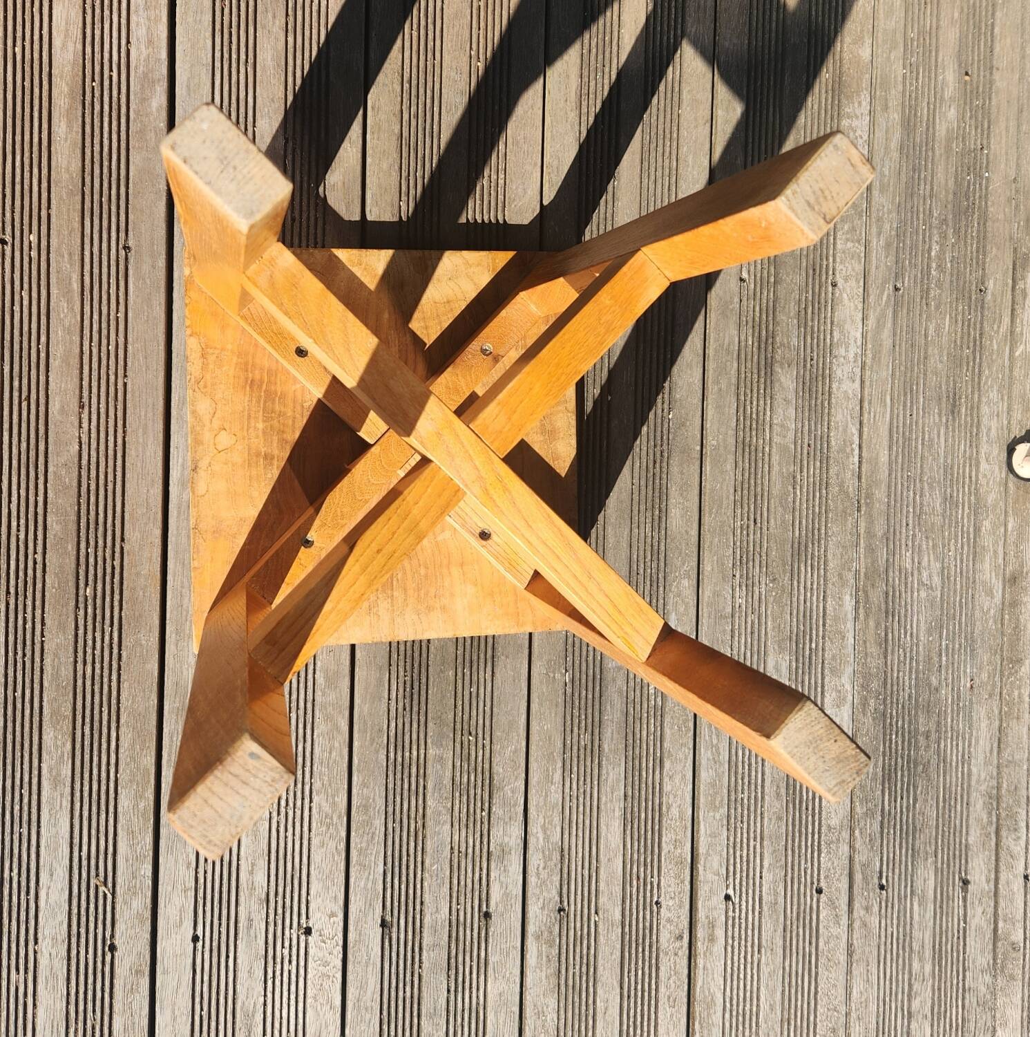 1950s wooden reconstruction stool