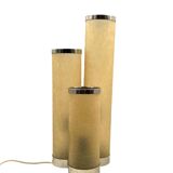 Hollywood regency fiberglass and brass table lamp, Italy 1970s