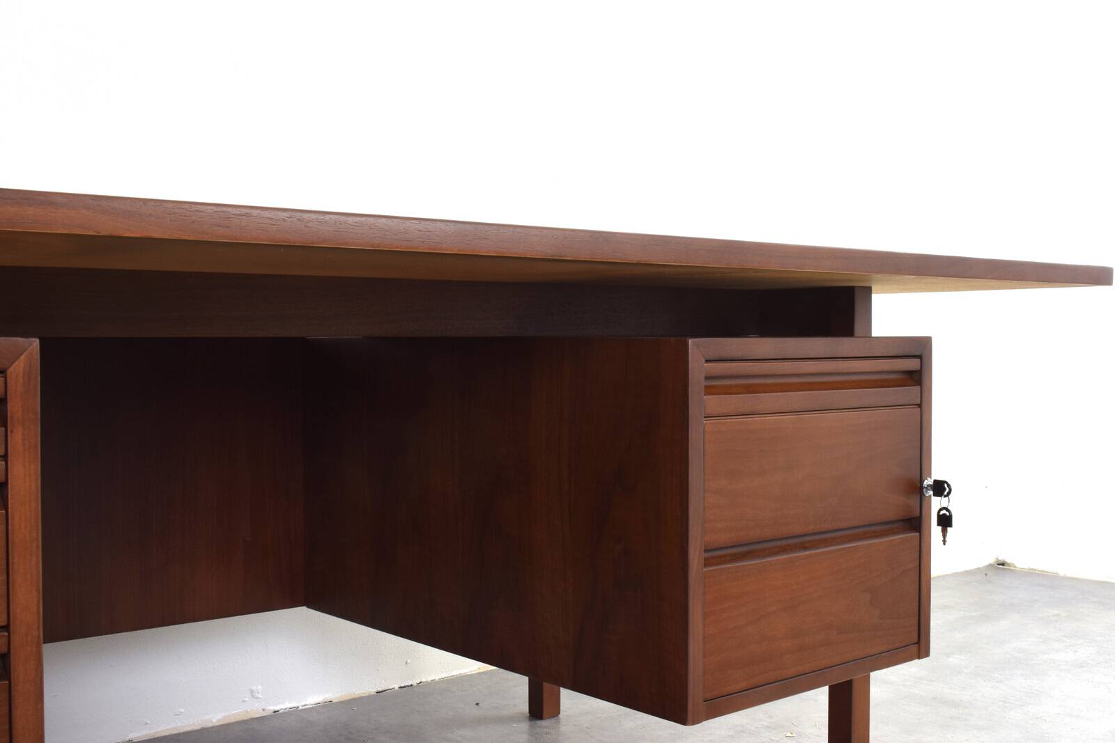 Mid-Century Large American Walnut Executive Desk