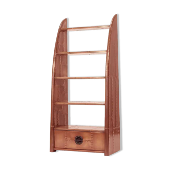 Copper bookcase vintage style home decor furniture