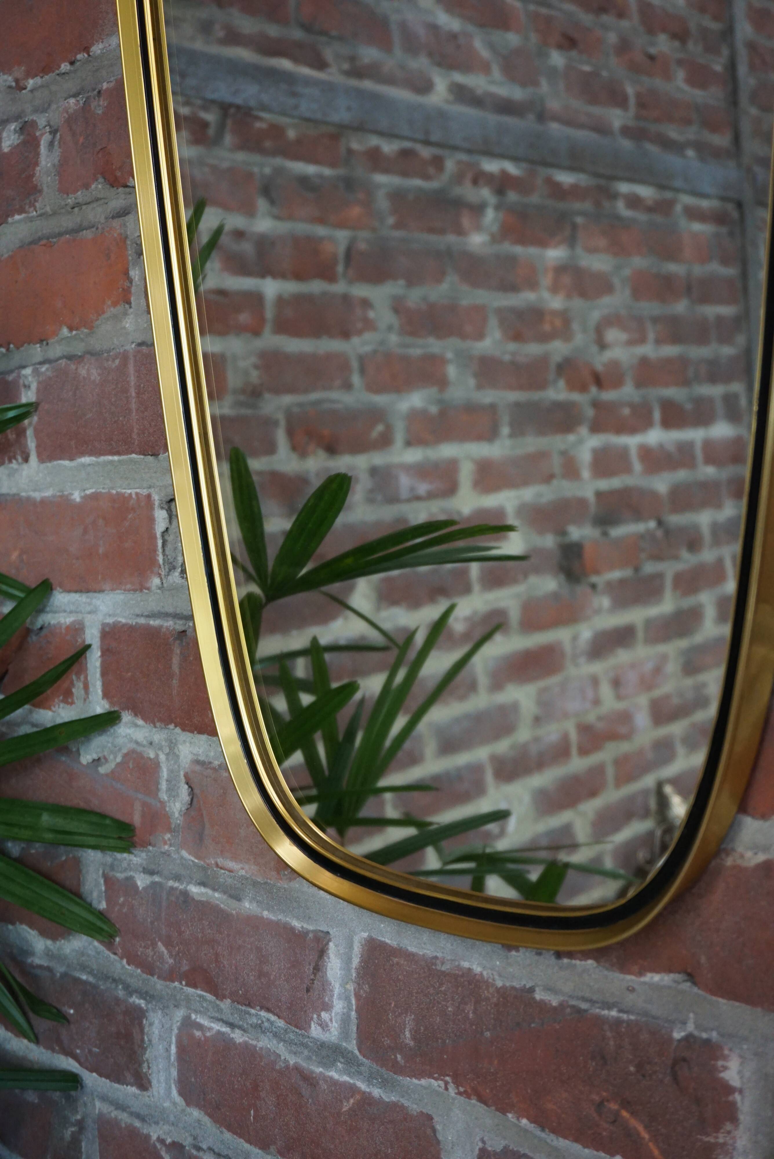 Mirror in brass - 81x38cm