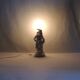 White ceramic lamp Pierrot/harlequin/1960/vintage