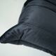 Togo set of chair and pouf in black shiny velvet