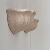 Pair of vintage wall sconces, speckled pink plaster, France, 1970