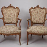 4 Louis XV style convertible armchairs