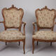 4 Louis XV style convertible armchairs