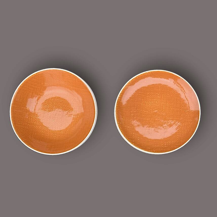 Set of 8 vintage Salins plates – Deauville Corail model