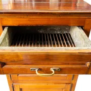 Antique icebox with brass details, Italy, late 19th century.