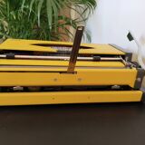 Vintage yellow portable typewriter, functional, AEG, new ribbon