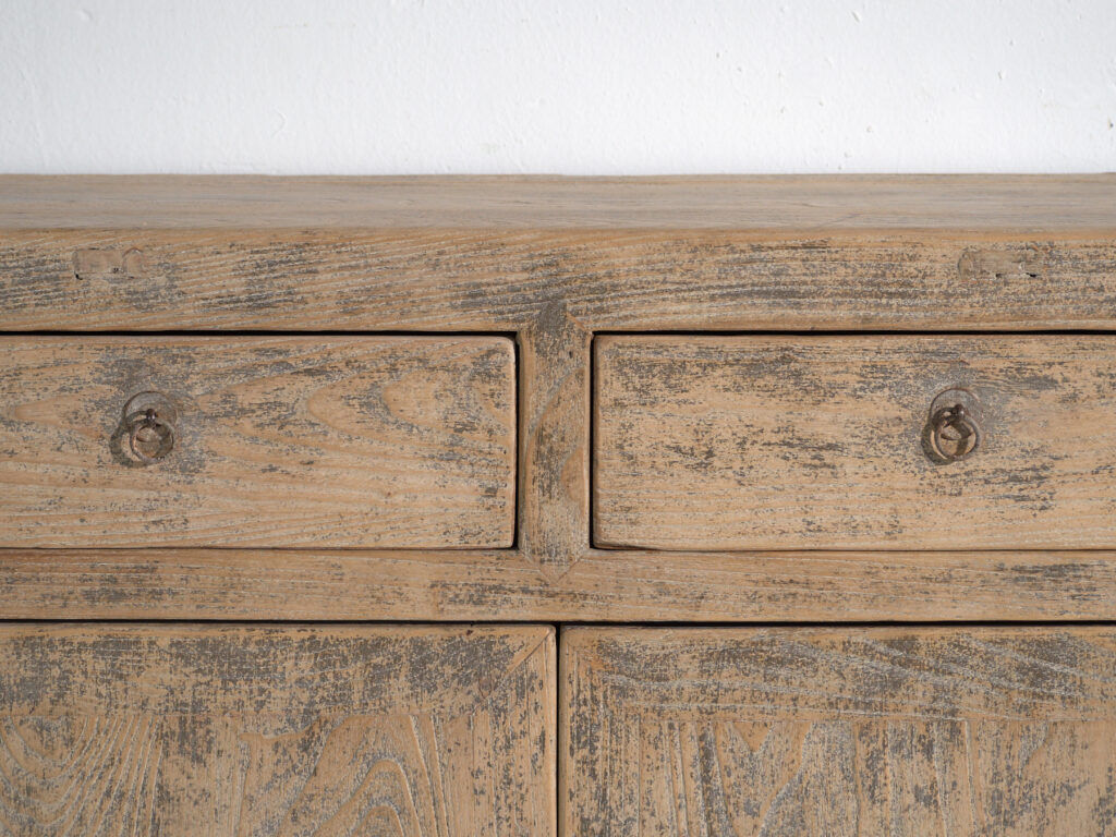Antique pine sideboard with two drawers and two doors – China, circa 1930