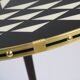 Table d'appoint style années 50, console, noir/blanc, 3 pieds élégants