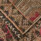 Tapis kilim de couloir rouge et marron