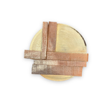 Circular modernist vase in ceramic and stoneware